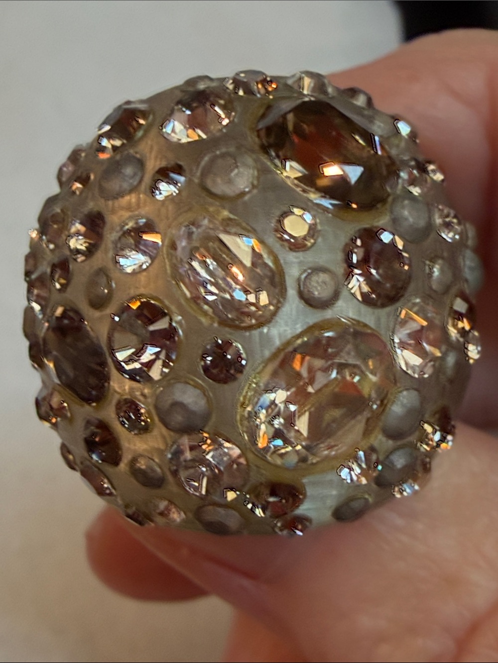 ALEXIS BITTAR Dome Statement Ring in Champagne SZ 8 ( All Time Fav) Swavorski